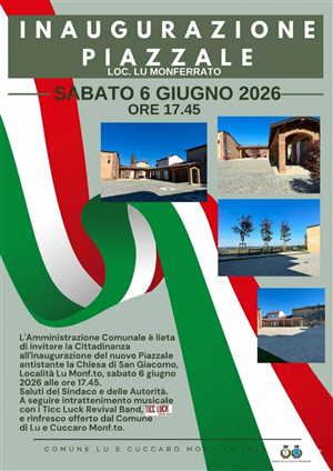 INAUGURAZIONE PIAZZALE Loc. Lu sabato 6 giugno 2026